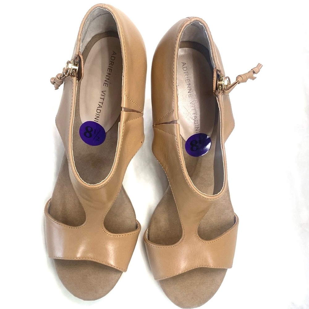 Adrienne Vittadini Camel Cutout Heels - Picture 4 of 10